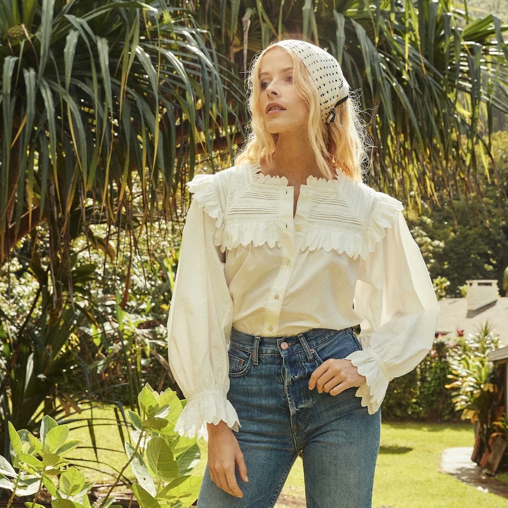 DOEN Chambery Top in White Size XS